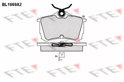 Комплект тормозных колодок (FTE: BL1669A2)