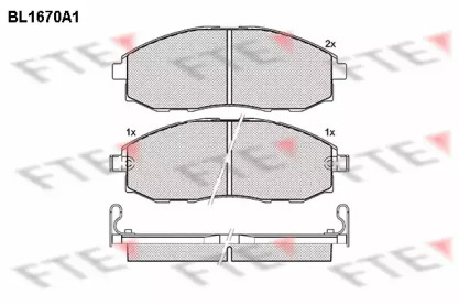 Комплект тормозных колодок (FTE: BL1670A1)