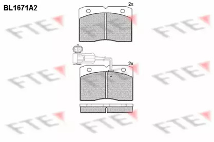 Комплект тормозных колодок (FTE: BL1671A2)