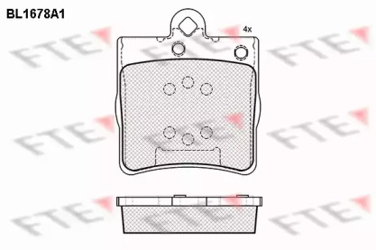 Комплект тормозных колодок (FTE: BL1678A1)