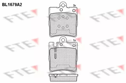 Комплект тормозных колодок (FTE: BL1679A2)