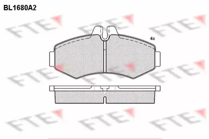 Комплект тормозных колодок (FTE: BL1680A2)