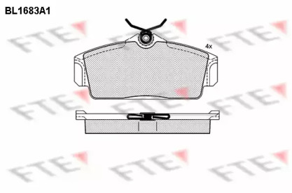 Комплект тормозных колодок (FTE: BL1683A1)