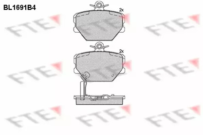 Комплект тормозных колодок (FTE: BL1691B4)