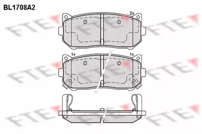 Комплект тормозных колодок (FTE: BL1708A2)