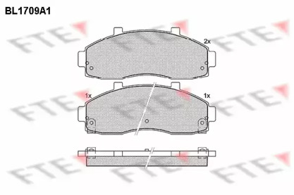 Комплект тормозных колодок (FTE: BL1709A1)