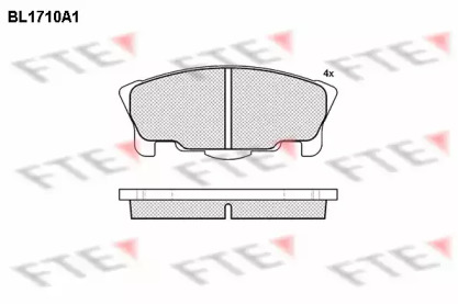 Комплект тормозных колодок (FTE: BL1710A1)