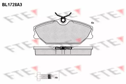 Комплект тормозных колодок (FTE: BL1728A3)