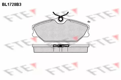 Комплект тормозных колодок (FTE: BL1728B3)