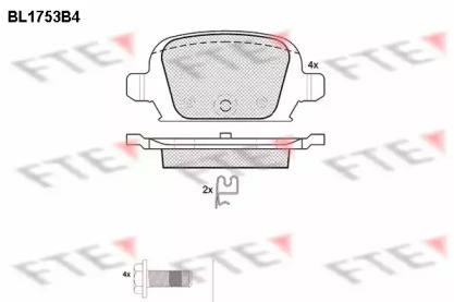 Комплект тормозных колодок (FTE: BL1753B4)