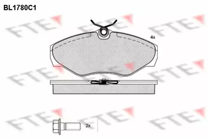 Комплект тормозных колодок (FTE: BL1780C1)