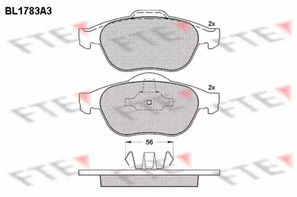 Комплект тормозных колодок (FTE: BL1783A3)