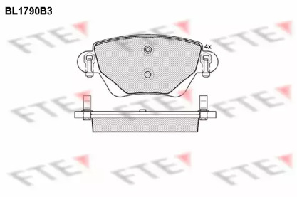 Комплект тормозных колодок (FTE: BL1790B3)