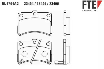 Комплект тормозных колодок (FTE: BL1791A2)