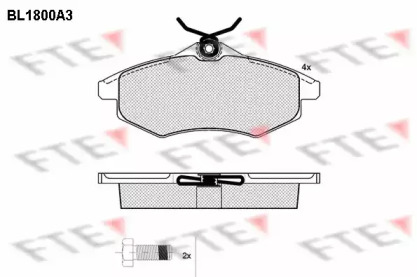 Комплект тормозных колодок (FTE: BL1800A3)