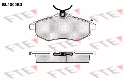 Комплект тормозных колодок (FTE: BL1800B3)