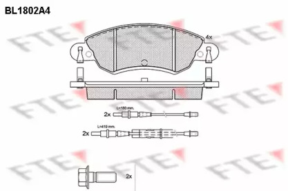 Комплект тормозных колодок (FTE: BL1802A4)