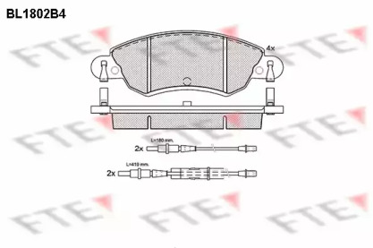 Комплект тормозных колодок (FTE: BL1802B4)