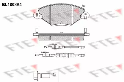 Комплект тормозных колодок (FTE: BL1803A4)