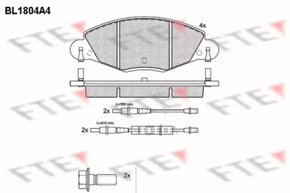 Комплект тормозных колодок (FTE: BL1804A4)