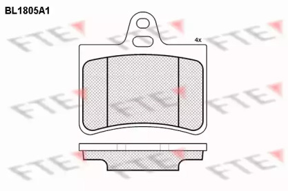 Комплект тормозных колодок (FTE: BL1805A1)