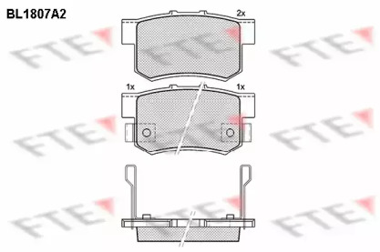 Комплект тормозных колодок (FTE: BL1807A2)