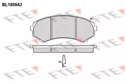 Комплект тормозных колодок (FTE: BL1809A2)