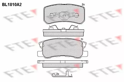 Комплект тормозных колодок (FTE: BL1810A2)