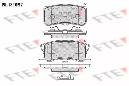 Комплект тормозных колодок (FTE: BL1810B2)