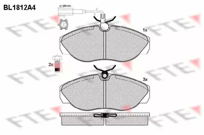 Комплект тормозных колодок (FTE: BL1812A4)