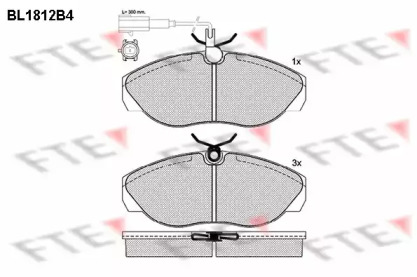 Комплект тормозных колодок (FTE: BL1812B4)