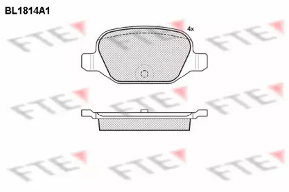 Комплект тормозных колодок (FTE: BL1814A1)