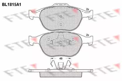 Комплект тормозных колодок (FTE: BL1815A1)