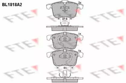 Комплект тормозных колодок (FTE: BL1818A2)