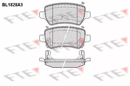 Комплект тормозных колодок (FTE: BL1828A3)