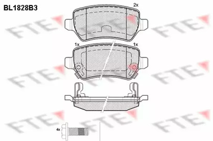 Комплект тормозных колодок (FTE: BL1828B3)