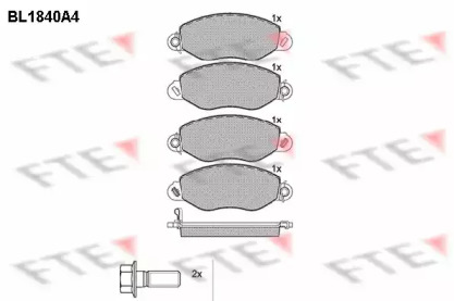 Комплект тормозных колодок (FTE: BL1840A4)