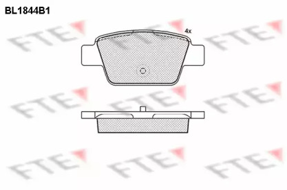 Комплект тормозных колодок (FTE: BL1844B1)