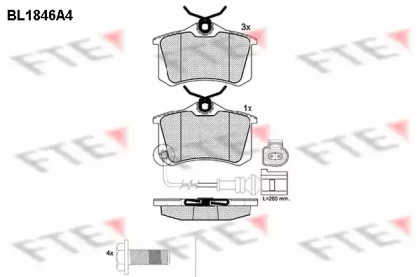 Комплект тормозных колодок (FTE: BL1846A4)