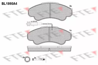 Комплект тормозных колодок (FTE: BL1860A4)