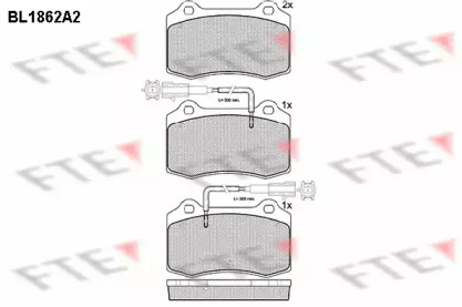 Комплект тормозных колодок (FTE: BL1862A2)