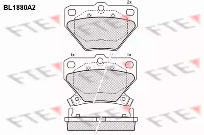 Комплект тормозных колодок (FTE: BL1880A2)