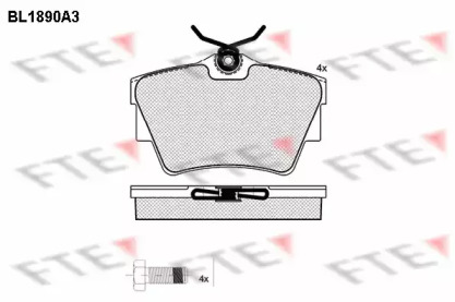 Комплект тормозных колодок (FTE: BL1890A3)
