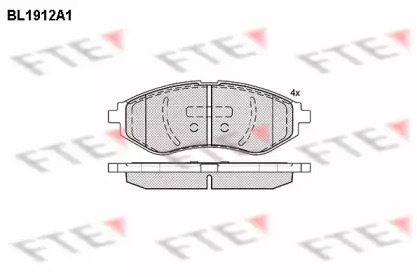 Комплект тормозных колодок (FTE: BL1912A1)