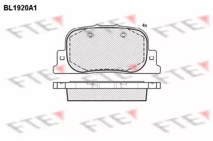 Комплект тормозных колодок (FTE: BL1920A1)