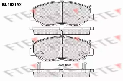 Комплект тормозных колодок (FTE: BL1931A2)