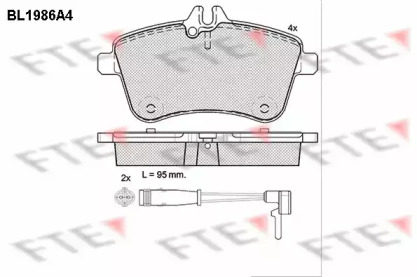 Комплект тормозных колодок (FTE: BL1986A4)