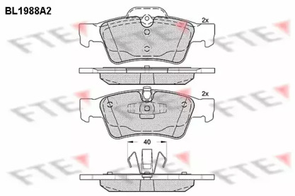 Комплект тормозных колодок (FTE: BL1988A2)