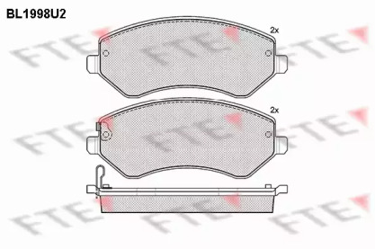 Комплект тормозных колодок (FTE: BL1998U2)