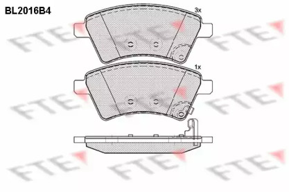 Комплект тормозных колодок (FTE: BL2016B4)